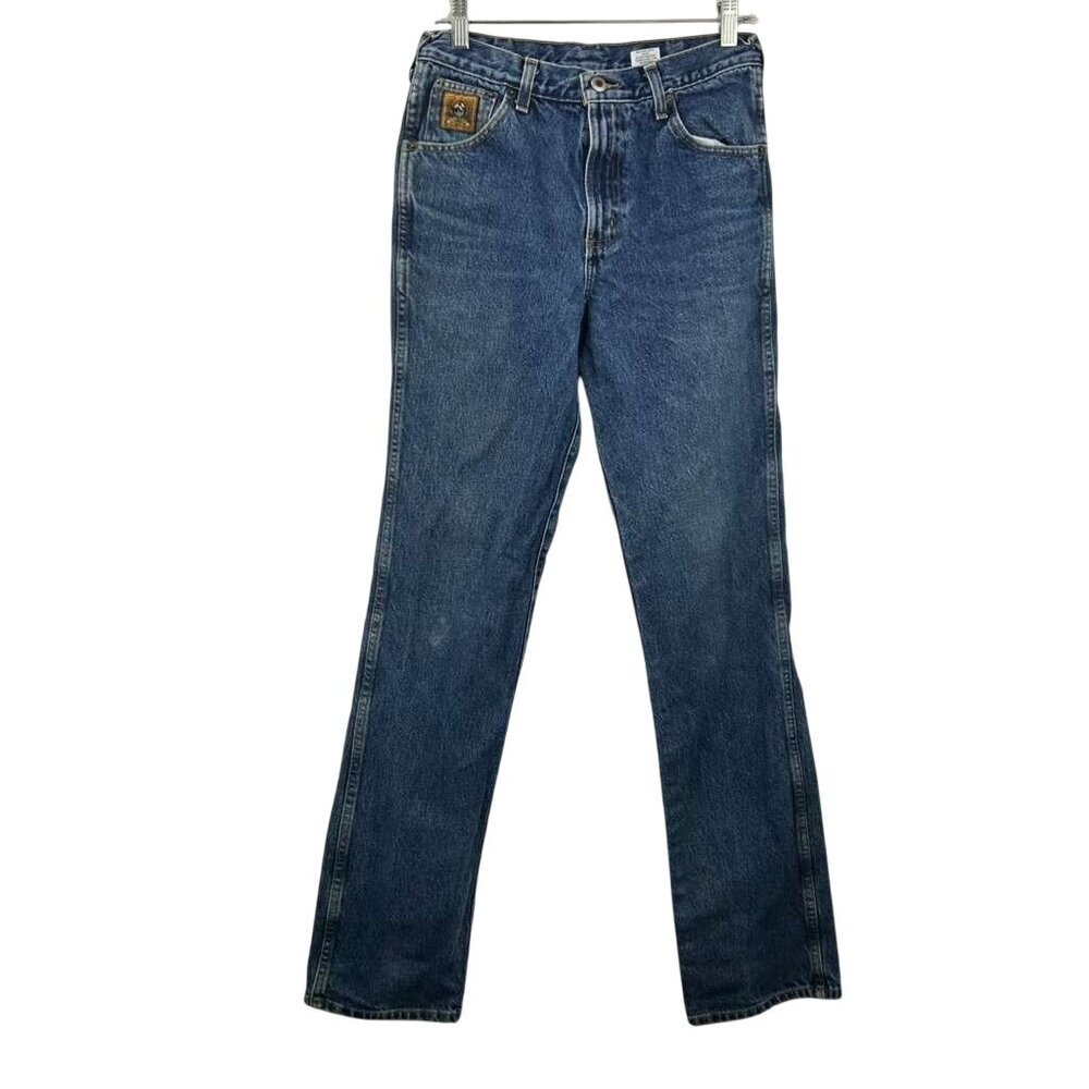 Vintage Cinch Up Men's 30x36 Blue Denim Jeans Brown Label